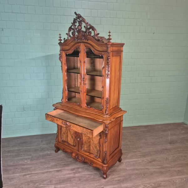 Vitrine Servieskast Louis Philippe 1880 Mahonie - Afbeelding 22