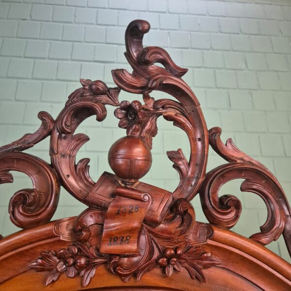 Vitrine Servieskast Louis Philippe 1880 Mahonie - Afbeelding 14