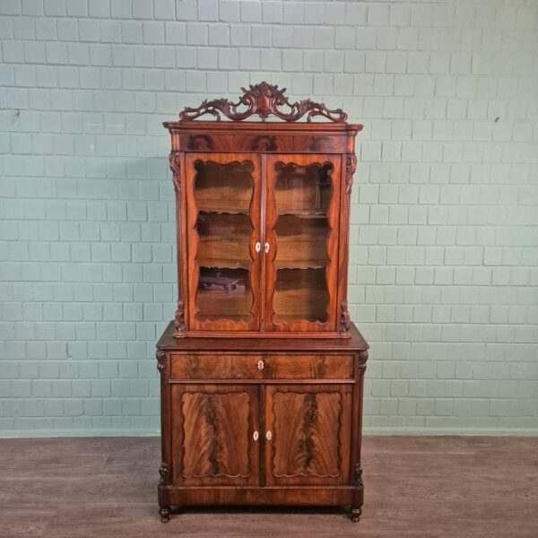 Vitrine Servieskast Louis Philippe 1870 Mahonie - Afbeelding 2