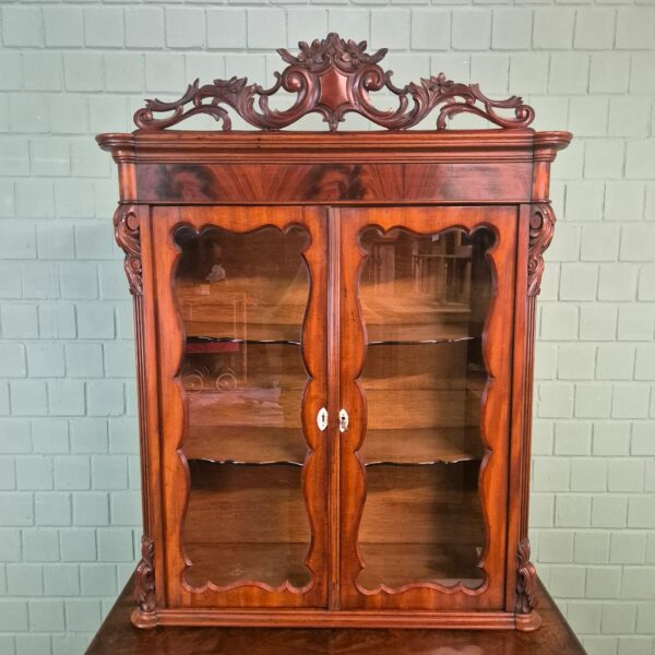 Vitrine Servieskast Louis Philippe 1870 Mahonie - Afbeelding 4