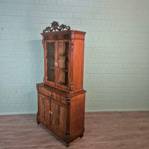 Vitrine Servieskast Louis Philippe 1870 Mahonie - Afbeelding 3