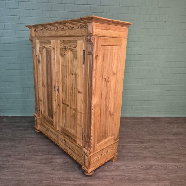 Kast Kledingkast Gründerzeit 1880 Grenen - Afbeelding 3