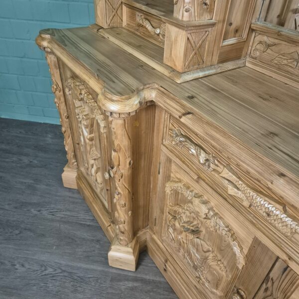 Buffetkast Jacht-Kast Jugendstil 1920 Grenen - Afbeelding 8