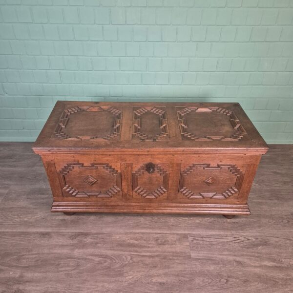 Dekenkist Kist Barok 1760 Eiken - Afbeelding 2