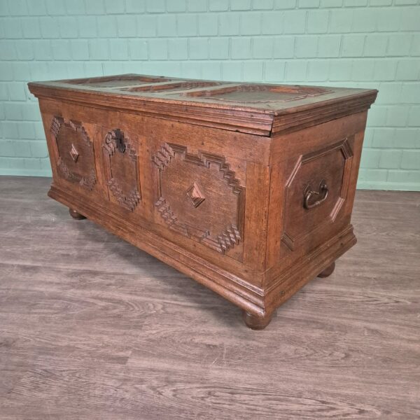 Dekenkist Kist Barok 1760 Eiken - Afbeelding 4