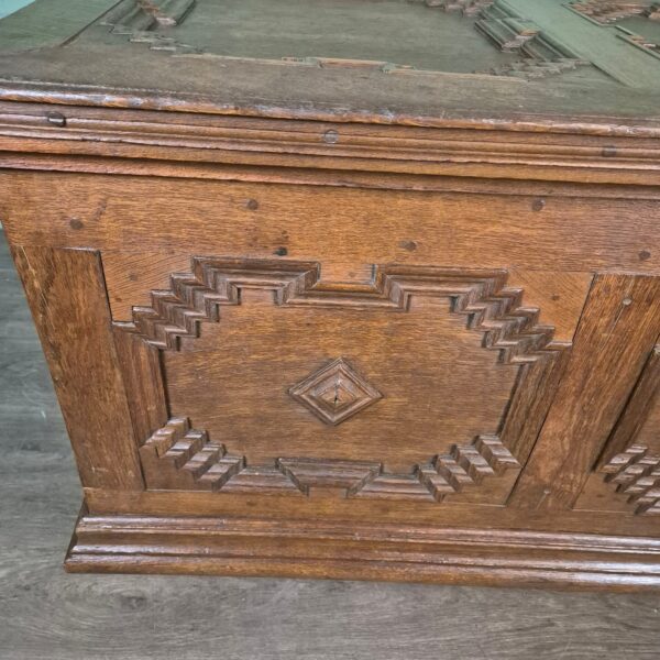 Dekenkist Kist Barok 1760 Eiken - Afbeelding 6