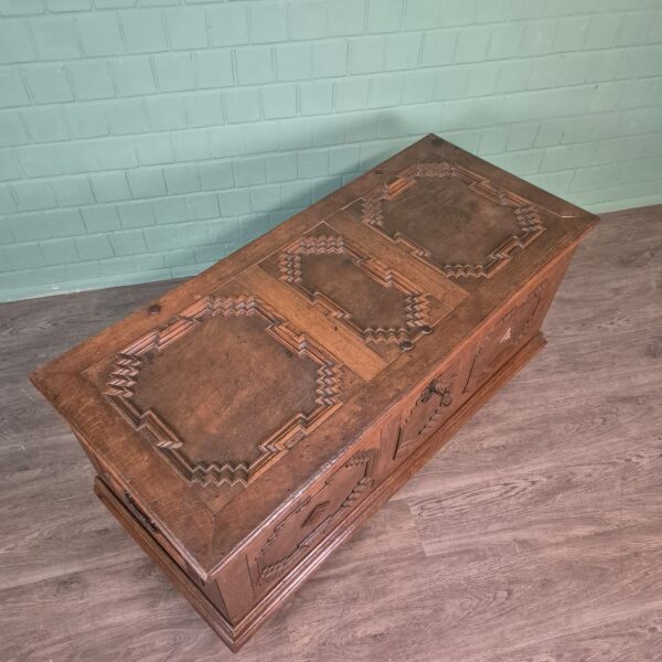 Dekenkist Kist Barok 1760 Eiken - Afbeelding 3