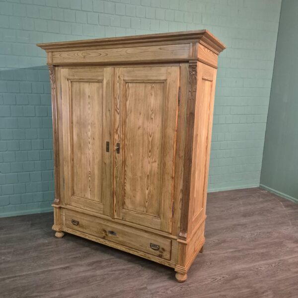 Kast Kledingkast Gründerzeit 1880 Grenen - Afbeelding 3