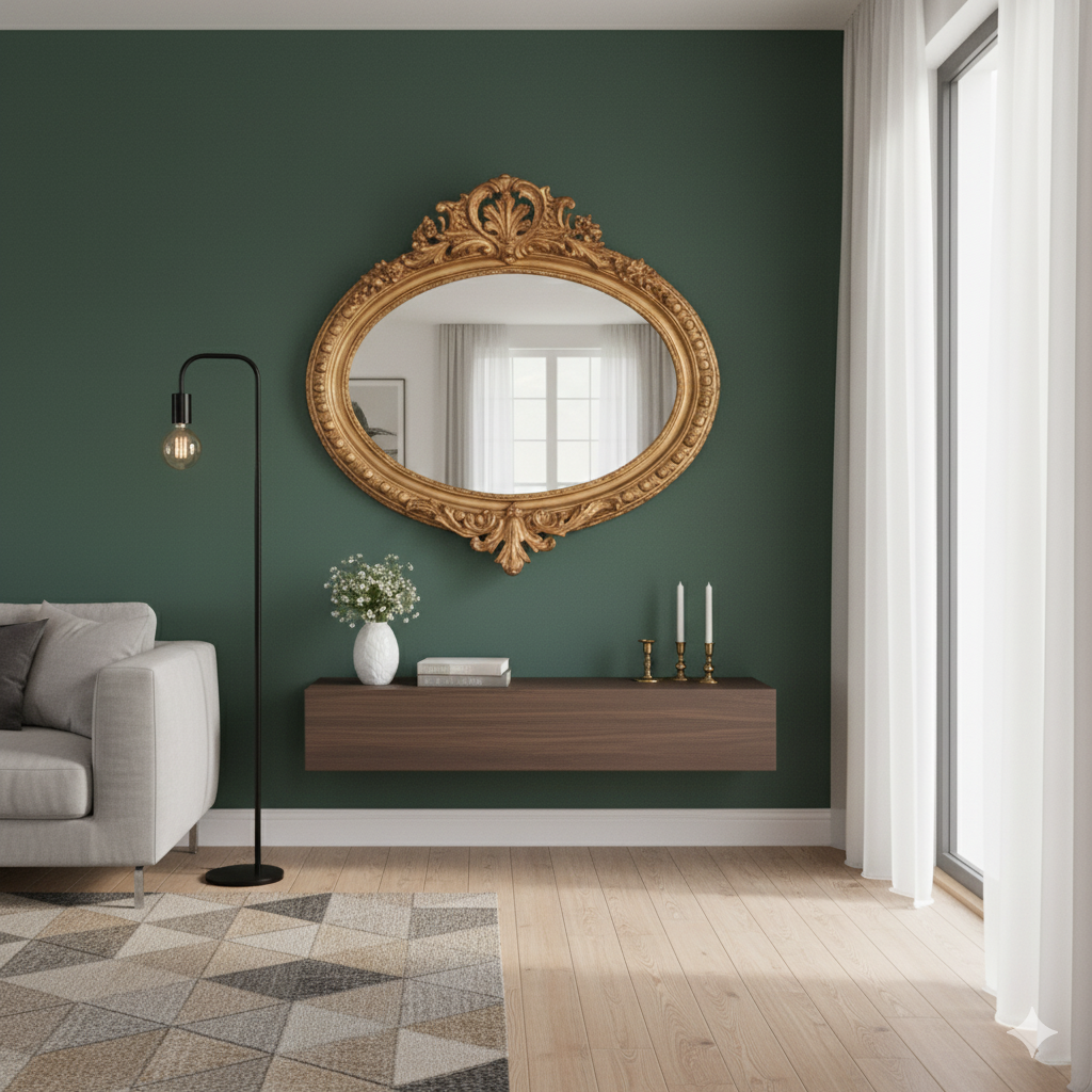 Spiegel Barokspiegel Goud 1,25 m x 1,16 m - Afbeelding 2