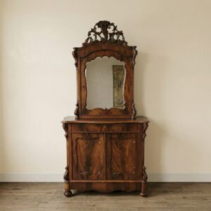 Vitrine Bonheur Biedermeier 1850 Mahonie