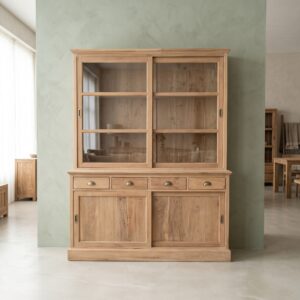 Vitrine Boekenkast Teak 1,65 m