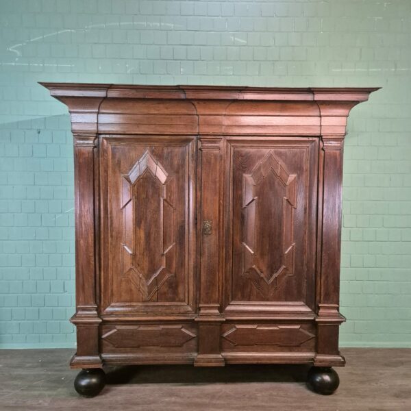 Kast Kledingkast Barok 1750 Eiken - Afbeelding 2