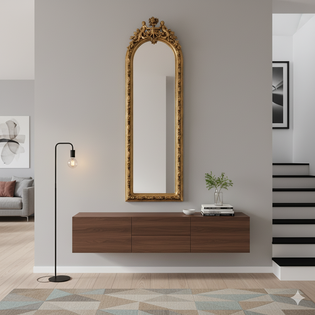 Spiegel Barokspiegel Goud 0,60 m x 1,93 m - Afbeelding 2