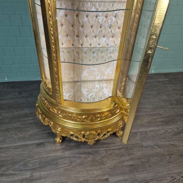 Vitrine Barokstijl Massief Hout Goud 1,02 m - Afbeelding 11