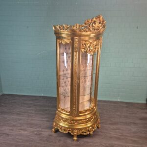 Vitrine Barokstijl Massief Hout Goud 1,02 m
