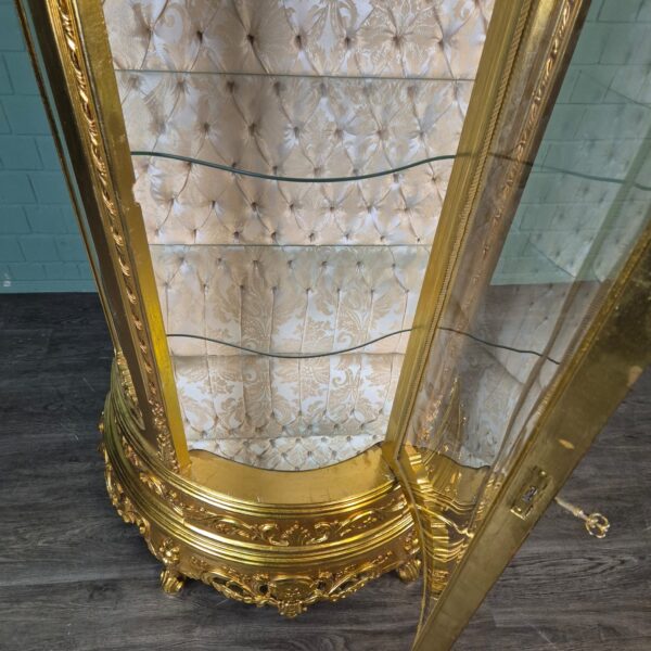 Vitrine Barokstijl Massief Hout Goud 1,02 m - Afbeelding 12