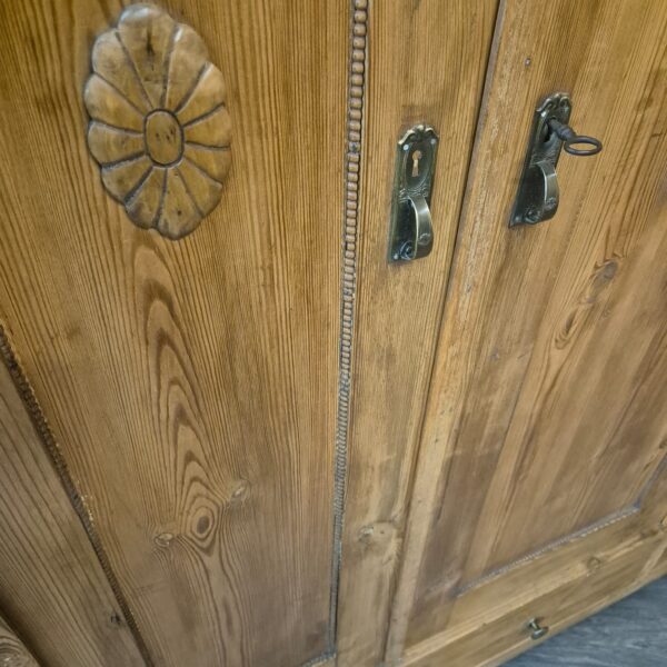 Kast Kledingkast Jugendstil 1900 Grenen - Afbeelding 4