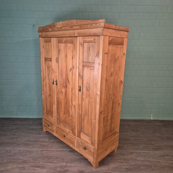 Kast Kledingkast Jugendstil 1900 Grenen - Afbeelding 3