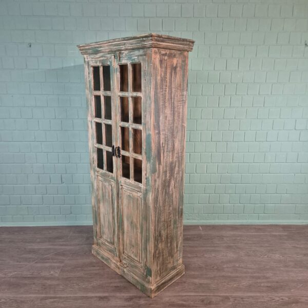 Vitrine Boekenkast Massief Hout 0,90 m - Afbeelding 3
