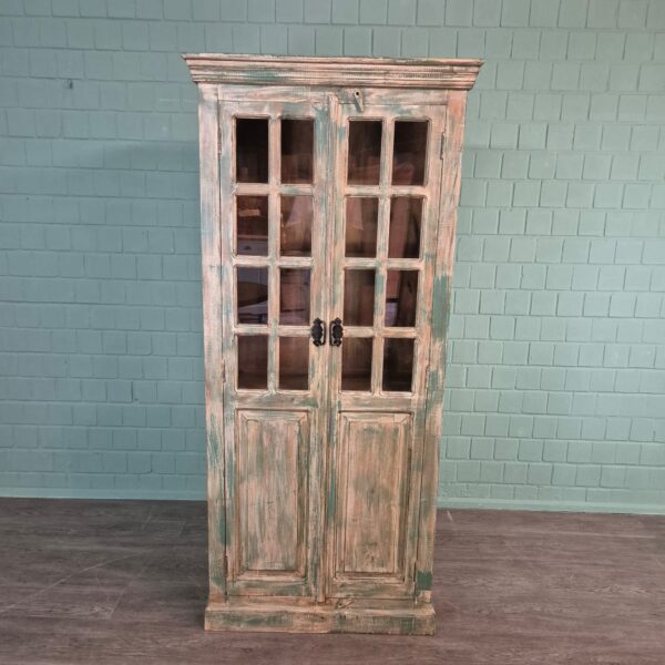 Vitrine Boekenkast Massief Hout 0,90 m - Afbeelding 2