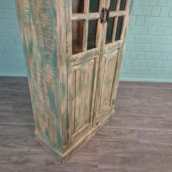Vitrine Boekenkast Massief Hout 0,90 m - Afbeelding 7