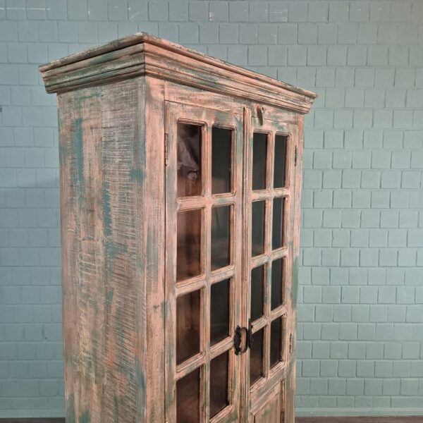 Vitrine Boekenkast Massief Hout 0,90 m - Afbeelding 6