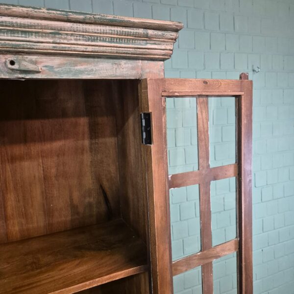 Vitrine Boekenkast Massief Hout 0,90 m - Afbeelding 12