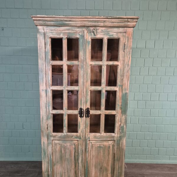 Vitrine Boekenkast Massief Hout 0,90 m - Afbeelding 4