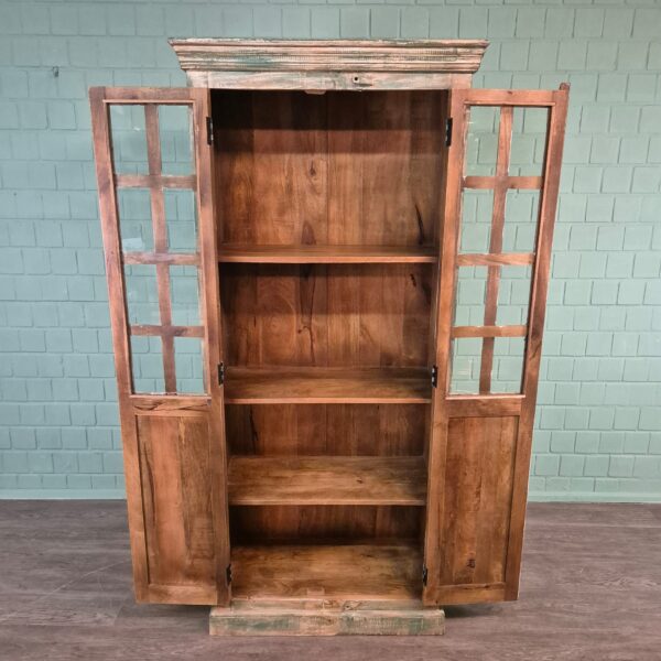 Vitrine Boekenkast Massief Hout 0,90 m - Afbeelding 11
