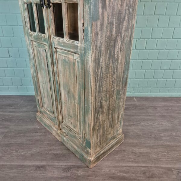 Vitrine Boekenkast Massief Hout 0,90 m - Afbeelding 8