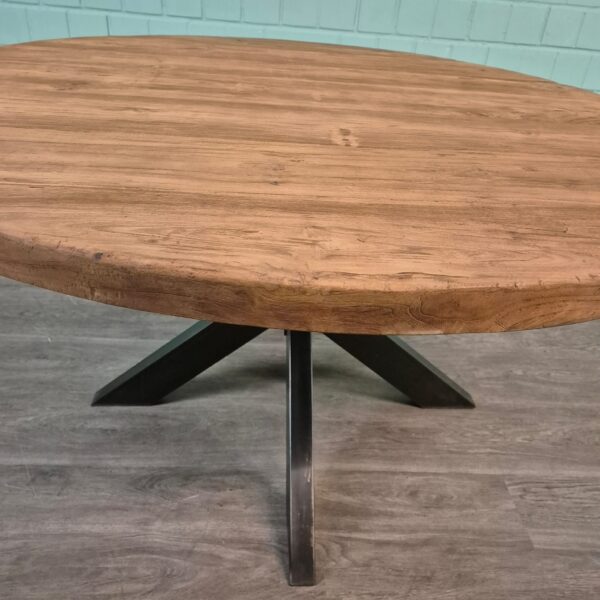 Eettafel Tafel Teakhout Ø 1,40 m - Afbeelding 4