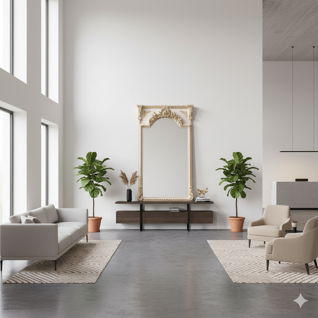 Spiegel Wandspiegel Barokstijl 1,20 m x 2,22 m - Afbeelding 2