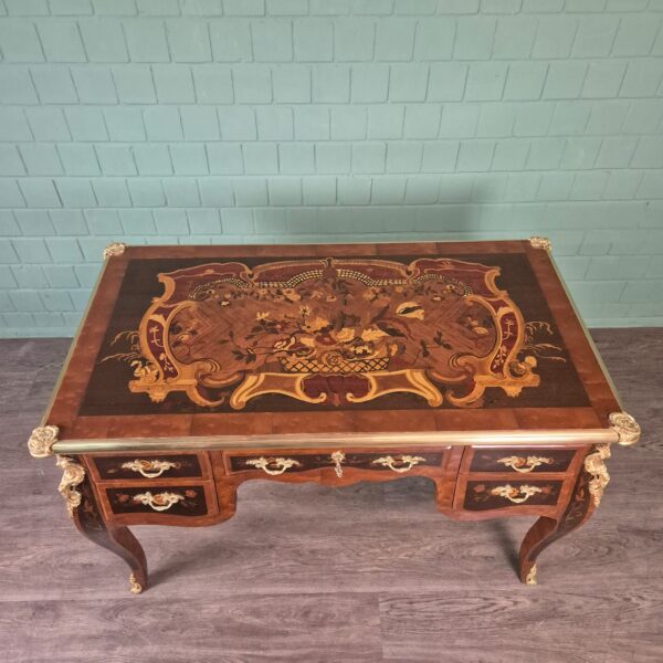 Bureau Noten Barok Stijl 1,35 m x 0,75 m - Afbeelding 3
