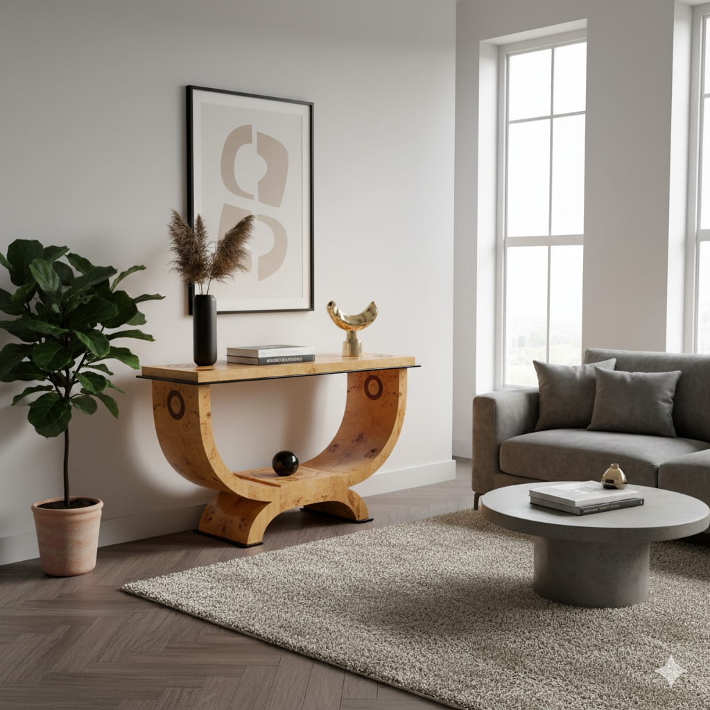 Sidetable Berken 1,22 m - Afbeelding 2