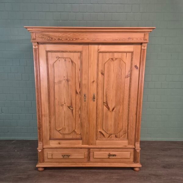 Kast Kledingkast Jugendstil 1900 Grenen - Afbeelding 2