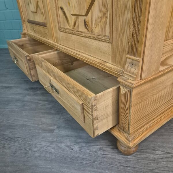 Kast Kledingkast Jugendstil 1900 Grenen - Afbeelding 16
