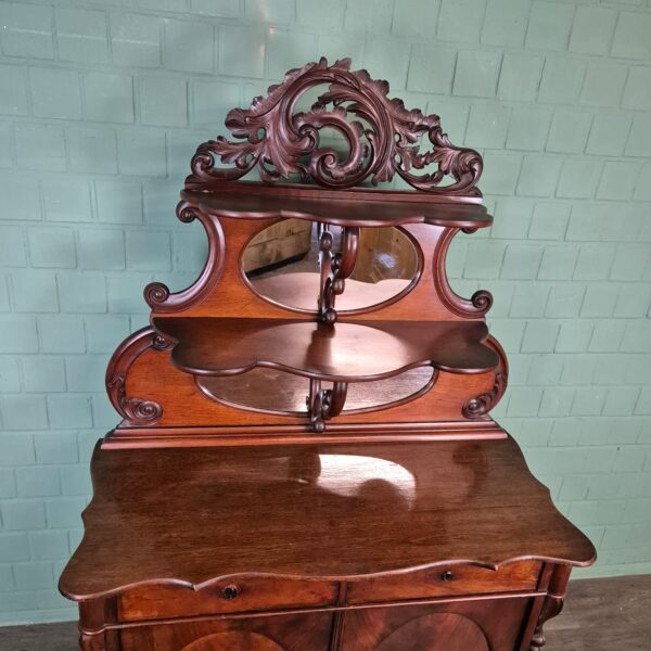 Kast Louis Philippe 1860 Mahonie - Afbeelding 4