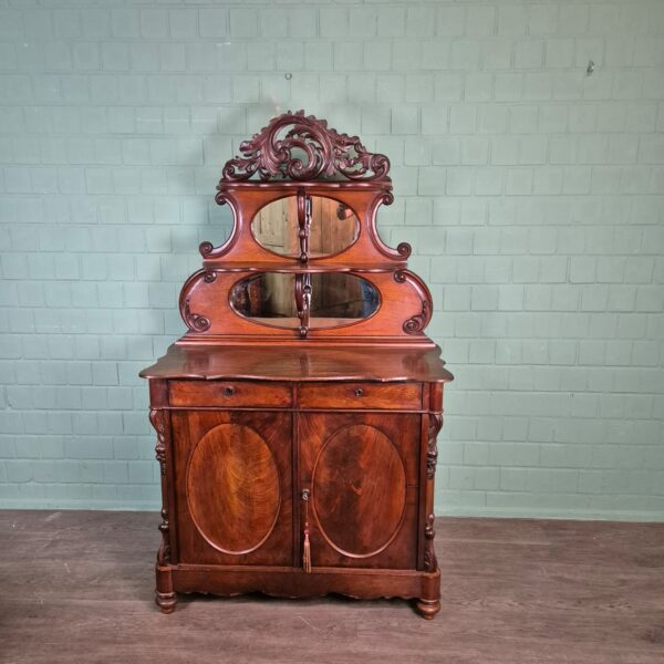 Kast Louis Philippe 1860 Mahonie - Afbeelding 2