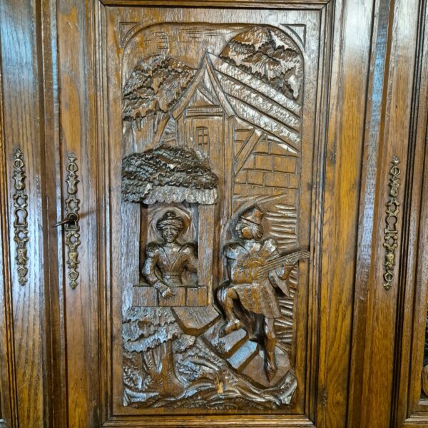 Buffetkast Kast Gründerzeit 1880 Eiken - Afbeelding 12
