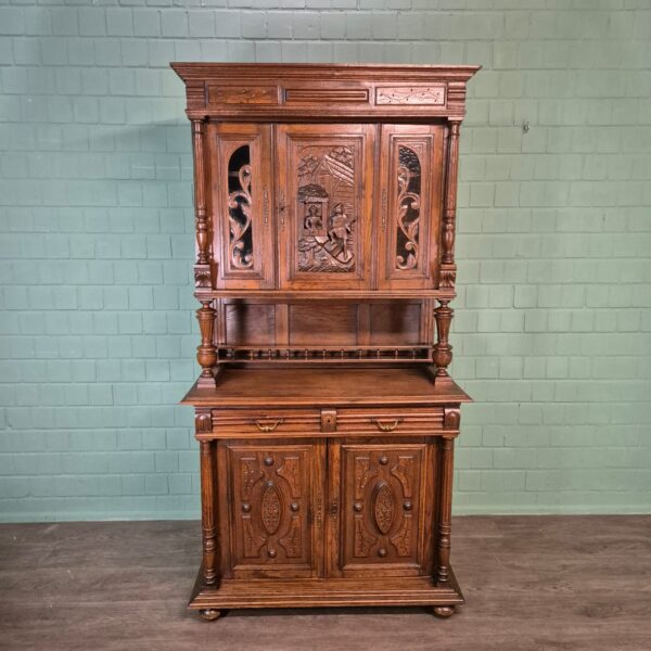 Buffetkast Kast Gründerzeit 1880 Eiken - Afbeelding 4