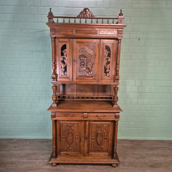 Buffetkast Kast Gründerzeit 1880 Eiken - Afbeelding 3