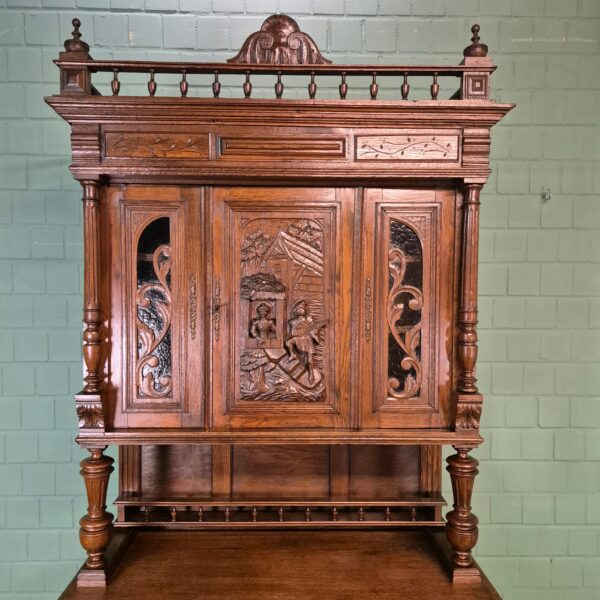 Buffetkast Kast Gründerzeit 1880 Eiken - Afbeelding 13