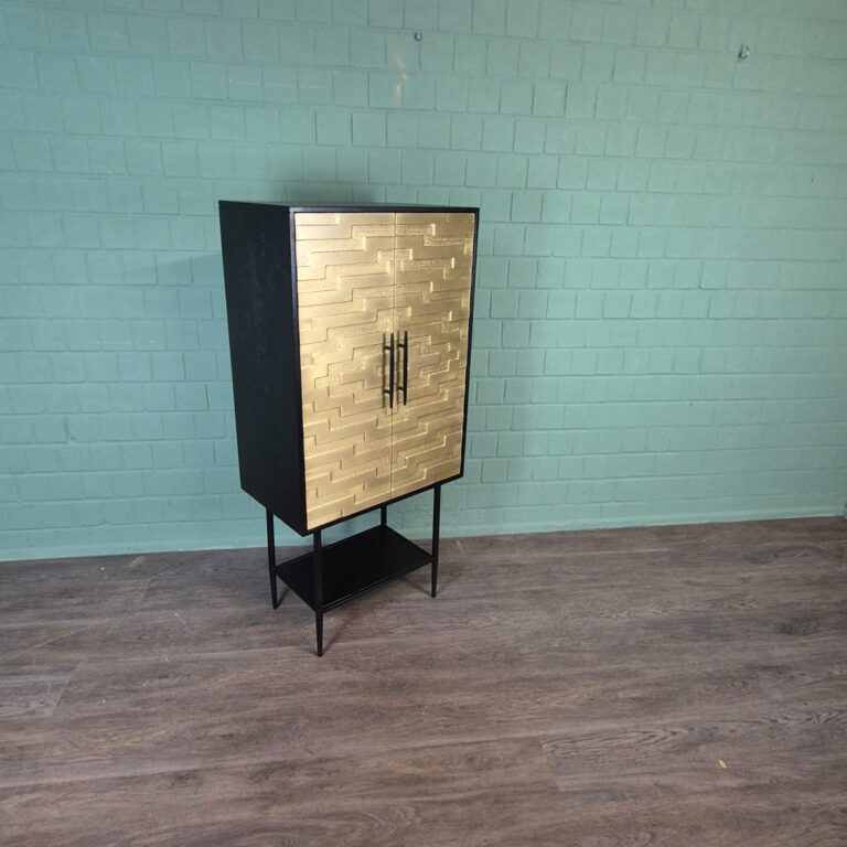 Kast My Sons Goud-Zwart Massief Hout 0,70 m - Afbeelding 4