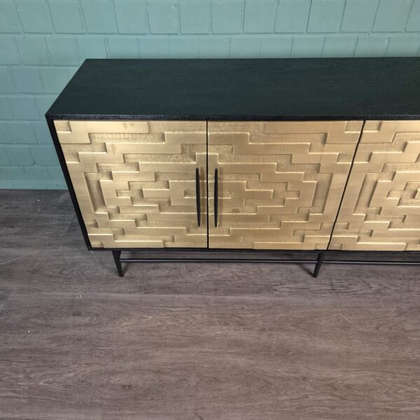 Dressoir Sideboard My Sons Goud-Zwart Massief Hout 1,80 m - Afbeelding 3