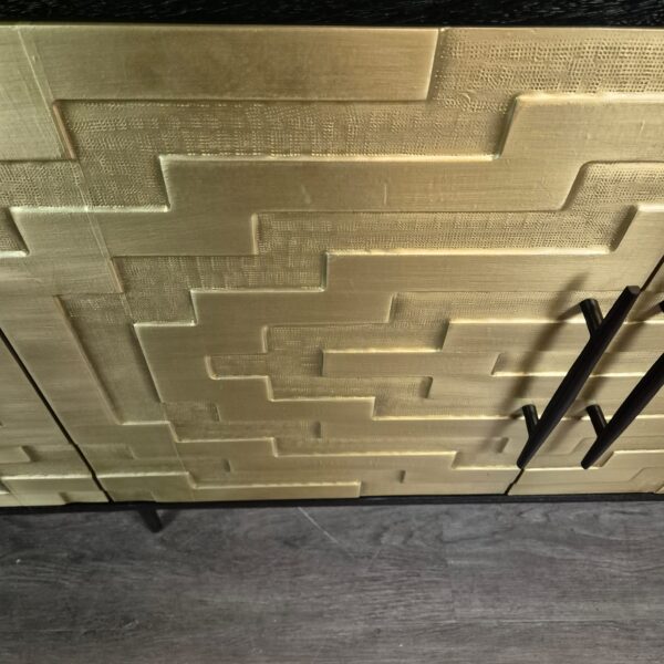 Dressoir Sideboard My Sons Goud-Zwart Massief Hout 1,80 m - Afbeelding 5