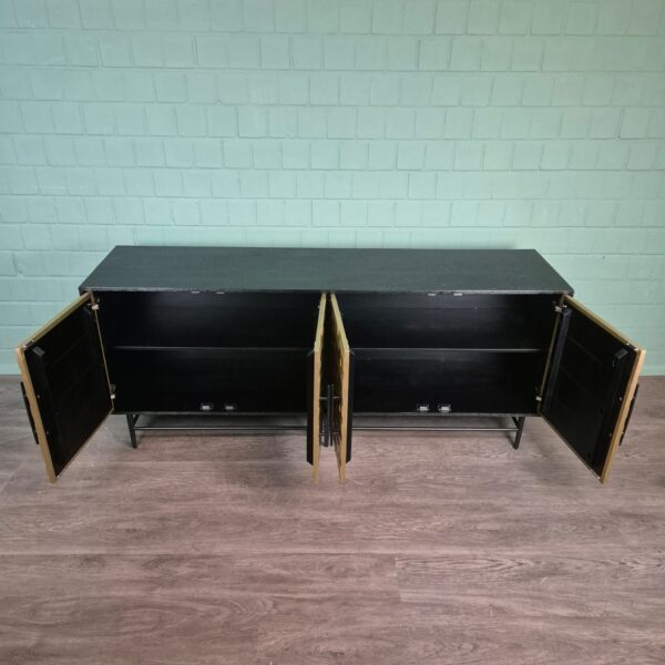Dressoir Sideboard My Sons Goud-Zwart Massief Hout 1,80 m - Afbeelding 9