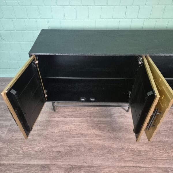 Dressoir Sideboard My Sons Goud-Zwart Massief Hout 1,80 m - Afbeelding 10