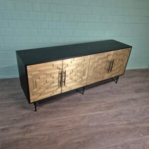 Dressoir Sideboard My Sons Goud-Zwart Massief Hout 1,80 m