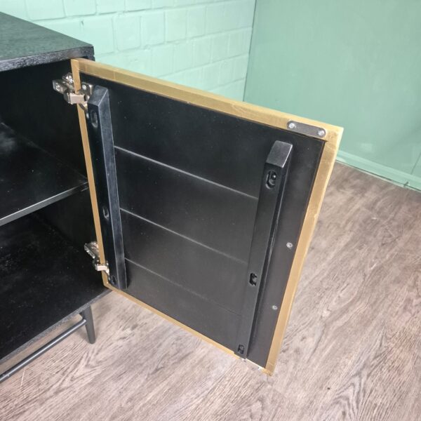 Dressoir Sideboard My Sons Goud-Zwart Massief Hout 1,80 m - Afbeelding 12