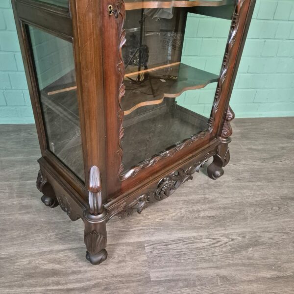 Display Cabinet Biedermeier 1860 Walnut - Afbeelding 8